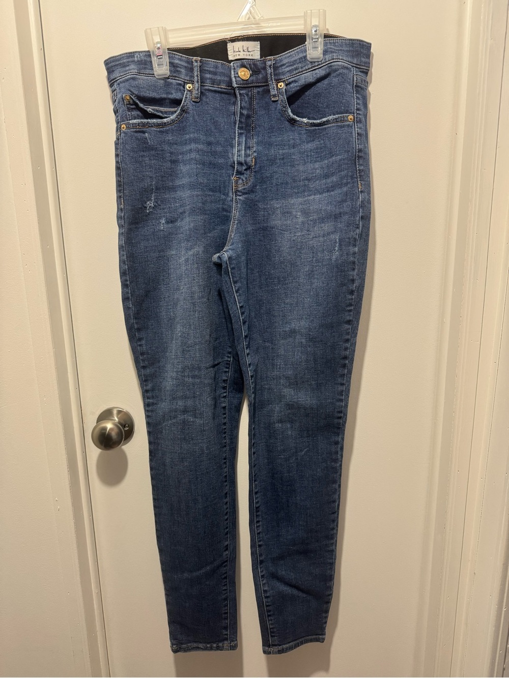 Nicole miller Jeans High-Rise Skinny Jeans in Dark Blue. Size 10